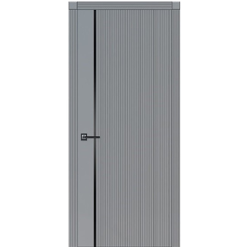 Дверное полотно глухое ПВХ Бронкс серый софт 700 мм Аркада