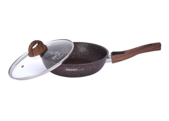 Сковорода алюмин. антипригарная "Kukmara" "Granit ultra" red d26см Съемн.руч  Cт.кр. сга263а  *1/4