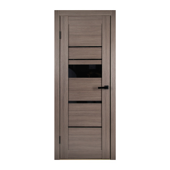 Дверь межкомнатная остекленная ЦАРГИ Х4 Неаполь темный/черное стекло 700 мм Двери ГУД *1