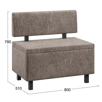 Скамья прямая Брайтон (800мм) Венге Цаво,Wellmart Latter*1