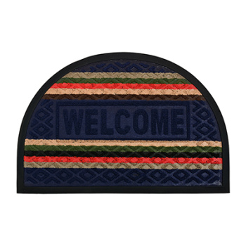 Коврик придверный 40*60 см "Comfort Welcome" "VORTEX" полукруг. синий (арт.22385) *1
