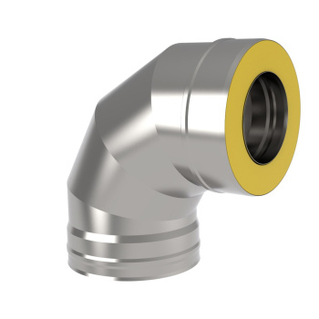 Отвод-сэндвич 90*, 115х200, нерж./оцинк., 0,5мм, 0,5мм AISI430 GS *1/5
