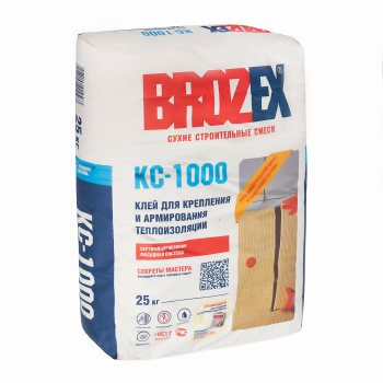 Клей для теплоизоляции 25 кг BROZEX КС-1000, цементный Клей для теплоизоляции 25 кг BROZEX КС-1000, цементный