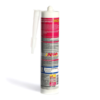 Герметик санитарный 280 мл ЭКОН, силиконовый, белый