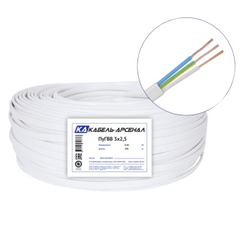 Провод ПуГВВ-П/ПГВВП  3*2,5 ГОСТ (100м)  *100
