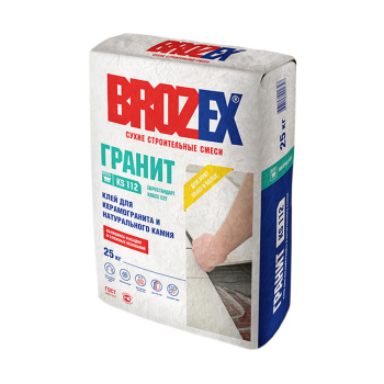 Клей для плитки 25 кг BROZEX Гранит KS 112, С2 Т Клей для плитки 25 кг BROZEX Гранит KS 112, С2 Т