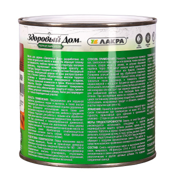 Масло для террас и деревянных полов Здоровый Дом Махагон 0,75 л *1/6/528