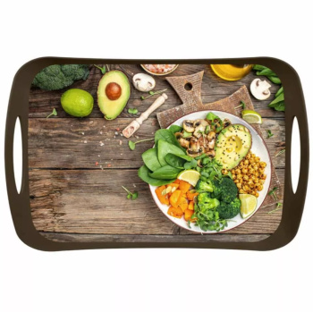 Поднос пластм. 412х270х50мм с Декором арт.431282814(431282834) ("Бытпласт") *1/14