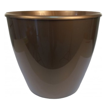 Кашпо пластм. "Les Couleurs" 21л, d верха 360мм h320мм со вставкой Бронза кор.160-10 (Tek.A.Tek)*1