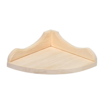 Полка угловая одноярусная 25х25х10см, из лиственных пород, "Банные штучки" /4