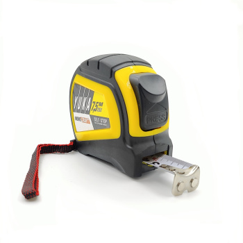 Рулетка 7,5м х25мм резино-пластик корпус стальн лента автостоп магнит артYK075250M Novocraft*1/6/60