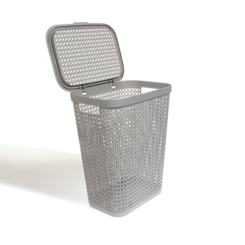 Корзина для белья пластм. 35л "Пирула" 480х260 х380мм Смоки М2614 ("М-Пластика") *1/5