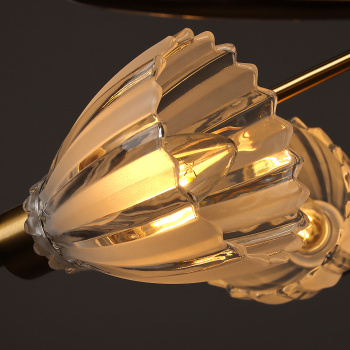 Светильник потолочный N6435/5 COP 5*40W E14 220V (d-600; h-165) S=20м2 VERNER LIGHTING *1