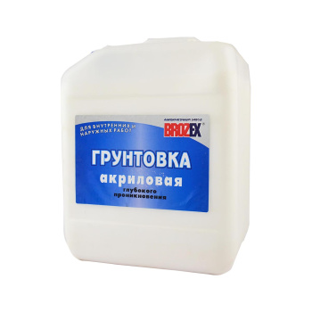 Грунтовка-концентрат 1:1 глубокого проникновения BROZEX, 5 кг Грунтовка-концентрат 1:1 глубокого проникновения BROZEX, 5 кг