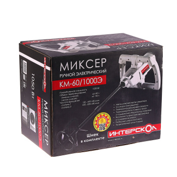 Дрель-миксер 1050Вт 2скор.130-450/250-850об/мин d насадки120мм 53Нм М14 КМ-60/1000Э ИНТЕРСКОЛ *1/2