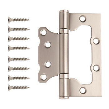 Петля без врезки 100*75*2,5мм НИКЕЛЬ суперматовый NISМ Code Deco*1/25/100 Петля без врезки 100*75*2,5мм НИКЕЛЬ суперматовый NISМ Code Deco*1/25/100