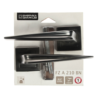 Ручка раздельная НИКЕЛЬ черный A 210 BN Фабрика Замков *1/5/20