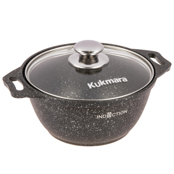 Кастрюля алюм. литая а/приг. Kukmara "Marble Induction" Мрам.темн. 2,0л Ст.кр. кмти22а *1/3 Кастрюля алюм. литая а/приг. Kukmara "Marble Induction" Мрам.темн. 2,0л Ст.кр. кмти22а *1/3