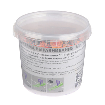 Система выравнивания плитки СВП зажим "Флажок" 1,4мм (ведро 100шт) (арт.339-0100)  *12/24