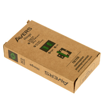 Петля без врезки 75*63*2,5мм ХРОМ CR (комплект 2шт.) AVERS *1/6/48