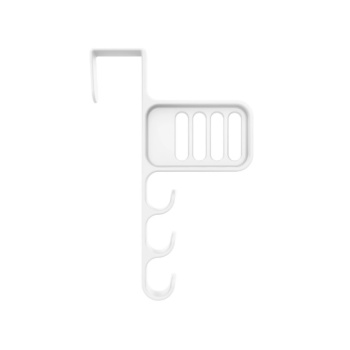 Вешалка надверная пласт. 270х30х45мм цвета: Белый, Прозрачный арт.058 ("Полимербыт") *1/20