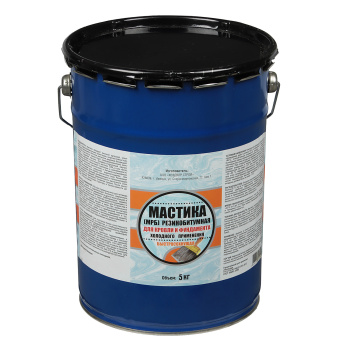 Мастика битумно-резиновая 5 кг ХозДвор, гидроизоляционная