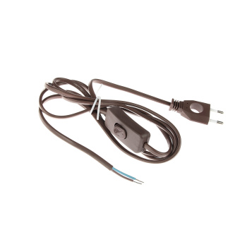 Шнур с выкл. и вилкой ШУ03В ШВВП 2х0,75мм2 2м коричн TDM SQ1305-0026 *1/10/80