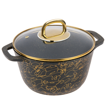 Кастрюля алюм. литая а/приг. Kukmara "Грация" черный/золото 2,5л Стекл.кр. кчз25а (Кукмор) *1/3 Кастрюля алюм. литая а/приг. Kukmara "Грация" черный/золото 2,5л Стекл.кр. кчз25а (Кукмор) *1/3