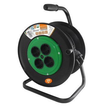 Удлинитель 4 розетки 20м с/з КАТУШКА ПВС 3*1 16А мощ.нагр 3500Вт силов.Народный SQ1307-0521 *1