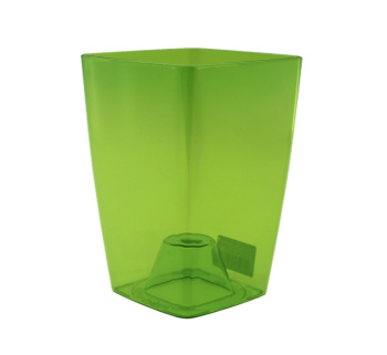 Кашпо пластм. "Сильвия" 1,9л 125х125мм h180мм Зелено-прозрачный д/орхидей СТ-02 *1/18