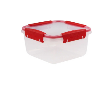 Контейнер д/прод. пластм. "Butterfly bright" 1,2л 156х156х84мм герметичный Красный 78459 *1/8