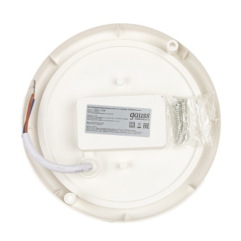 Светильник накладной светодиодный 8Вт 4.0К 680Лм IP65 D140*51 круг белый ЖКХ Gauss 126411208*1/40