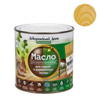 Масло для террас и деревянных полов Здоровый Дом Дуб 0,75 л *1/6/528