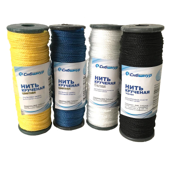 Нить полипропиленовая крученая Цветная 50г (на катушке) арт.40017 ("Сибшнур") *1/150 Нить полипропиленовая крученая Цветная 50г (на катушке) арт.40017 ("Сибшнур") *1/150