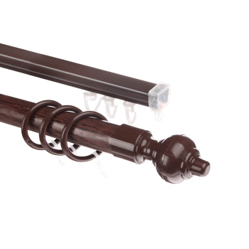 Карниз круглый d28мм Орех + U-шина 3,0 Магеллан *5