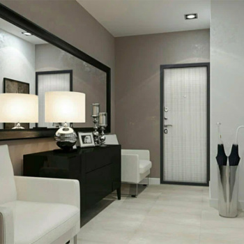 Дверь входная 2050х960х75 мм Ferroni Гарда, левая, черный муар/белый ясень