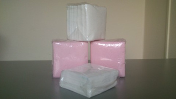 Салфетки бумажные 45шт. 24*24см белые (арт.044) *60