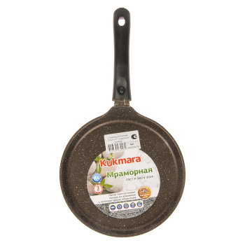 Сковорода алюм. а/приг.литая Kukmara "Мраморная" кофейн.Блинная d22см Съем.р. сбмк220-1а *1/8
