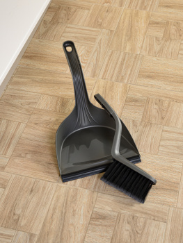 Комплект д/уборки:Щетка-сметка+Совок для мусора пластм. с резинкой "Rock'n'Roll" SC551710003 *1/8