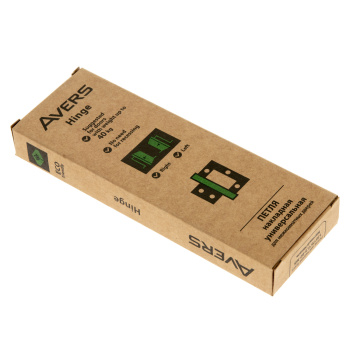 Петля без врезки 125*75*2,5мм НИКЕЛЬ матовый NIS (комплект 2шт.) AVERS *1/6/48