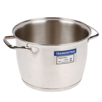 Кастрюля нерж. "TRAMONTINA" "Allegra" 4,37л Стекл.кр., с термораспр.дном 62655/204-TR (Бразилия)*1/4