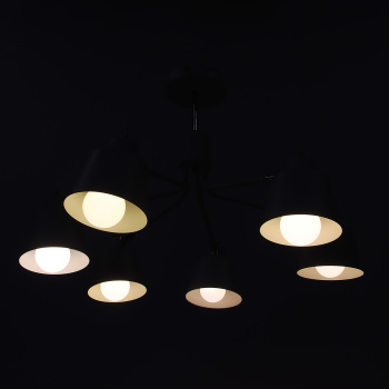 Люстра N5125/6 WT+CR Е27 3*40Вт ( h=400;d=660)  VERNER LIGHTING *1