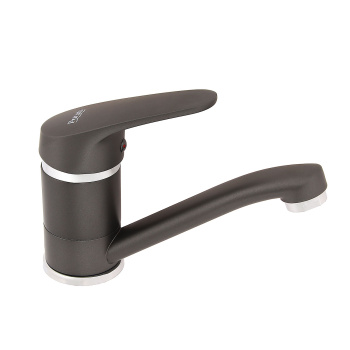 Смеситель для кухни Potato P45277-19 короткий излив (черный графит) *1/10